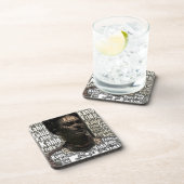 Frida Kahlo Lettering Portrait Onderzetter (Rechterzijde)