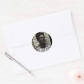 Frida Kahlo Lettering Portrait Ronde Sticker (Envelop)