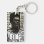 Frida Kahlo Lettering Portrait Sleutelhanger (achterkant)
