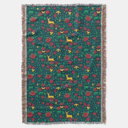 Frida Kahlo | Levenssymbolen Deken (Voorkant Verticaal)