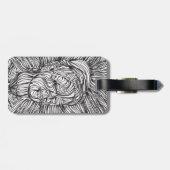 Frida Kahlo Lines Portrait Bagagelabel (Achterkant horizontaal)