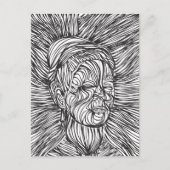 Frida Kahlo Lines Portrait Briefkaart (Voorkant)