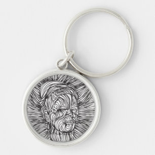 Frida Kahlo Lines Portrait Sleutelhanger