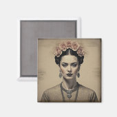 Frida Kahlo: Magnetische kunst voor een  ziel Magneet (Voorkant / Achterkant)