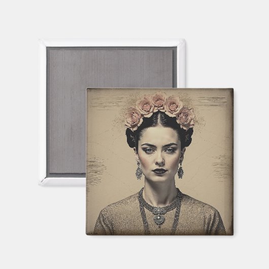 Frida Kahlo: Magnetische kunst voor een  ziel Magneet (Voorkant / Achterkant)