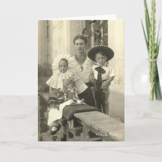 Frida Kahlo met Kinderen Kaart (Voorkant)