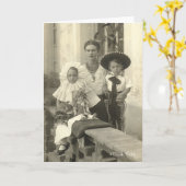 Frida Kahlo met Kinderen Kaart (Gele Bloem)
