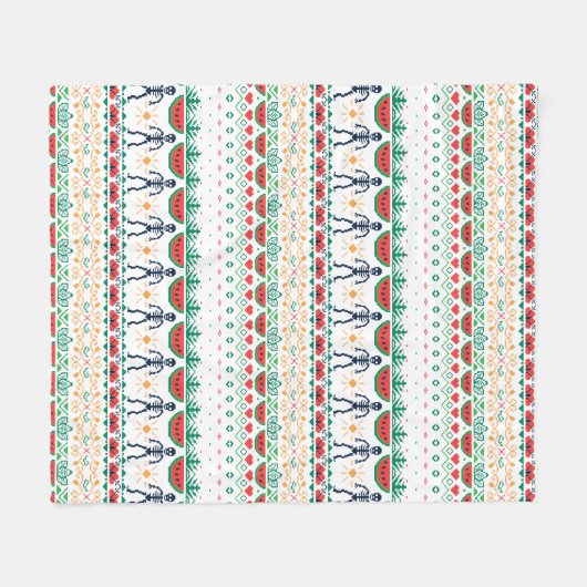 Frida Kahlo | Mexicaans grafisch Fleece Deken (Voorkant (Horizontaal))