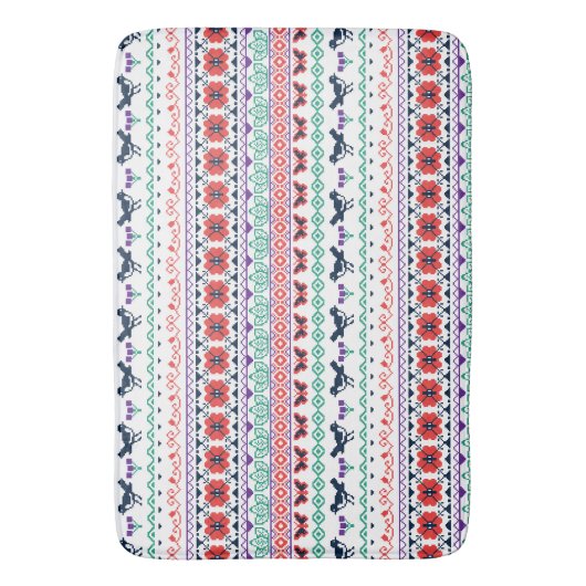 Frida Kahlo | Mexicaans patroon Badmat (Voorkant Verticaal)