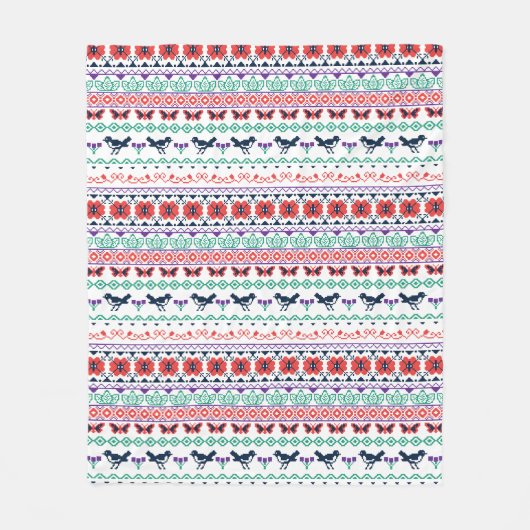 Frida Kahlo | Mexicaans patroon Fleece Deken (Voorkant)