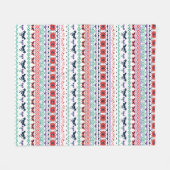 Frida Kahlo | Mexicaans patroon Fleece Deken (Voorkant (Horizontaal))