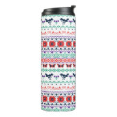 Frida Kahlo | Mexicaans patroon Thermosbeker (Gedraaid links)