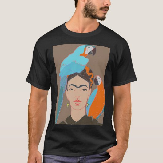FRIDA KAHLO Mexican Feminist portrait Art poster A T-shirt (Voorkant)
