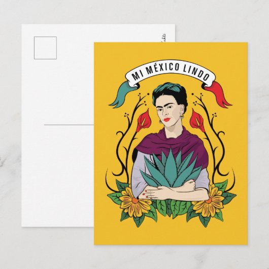 Frida Kahlo | Mi Mexico Lindo Briefkaart (Voorkant / Achterkant)