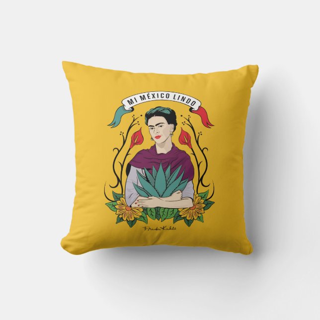 Frida Kahlo | Mi Mexico Lindo Kussen (Voorkant)