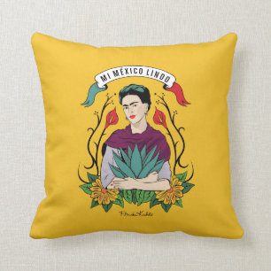Frida Kahlo   Mi Mexico Lindo Kussen