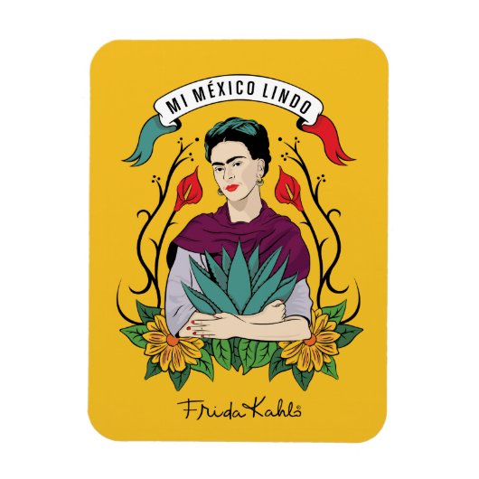 Frida Kahlo | Mi Mexico Lindo Magneet (Verticaal)