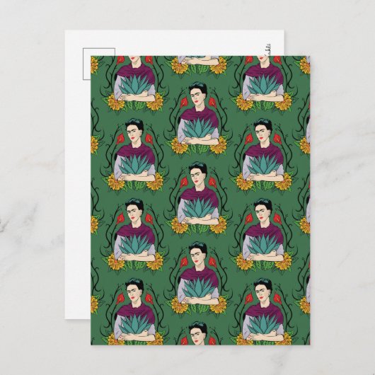 Frida Kahlo | Mi Mexico Lindo Pattern Briefkaart (Voorkant / Achterkant)