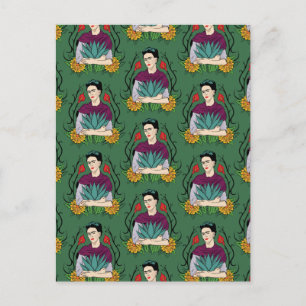 Frida Kahlo   Mi Mexico Lindo Pattern Briefkaart