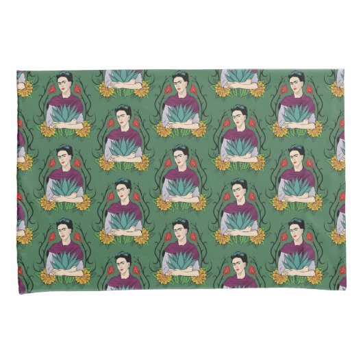 Frida Kahlo | Mi Mexico Lindo Pattern Kussensloop (Voorkant-Rechts)