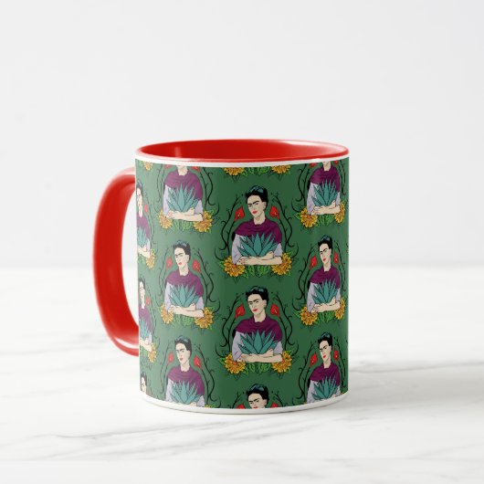 Frida Kahlo | Mi Mexico Lindo Pattern Mok (Voorkant links)