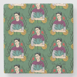 Frida Kahlo   Mi Mexico Lindo Pattern Stenen Onderzetter