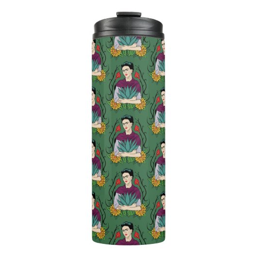Frida Kahlo | Mi Mexico Lindo Pattern Thermosbeker (Voorkant)