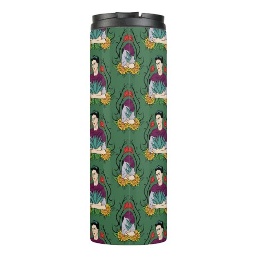 Frida Kahlo | Mi Mexico Lindo Pattern Thermosbeker (Achterkant)