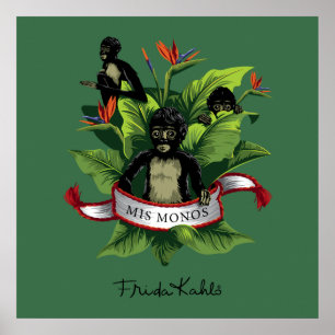 Frida Kahlo   Mis Monos Poster