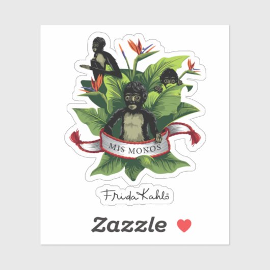 Frida Kahlo | Mis Monos Sticker (Vel)
