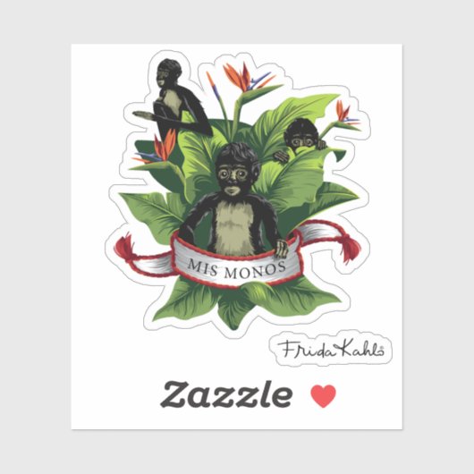 Frida Kahlo | Mis Monos Sticker (Vel)
