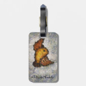 Frida Kahlo Monet Style Bird Painting Bagagelabel (Achterkant verticaal)