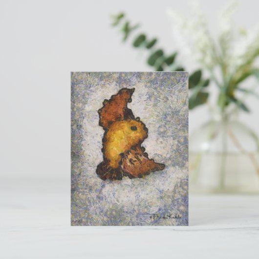 Frida Kahlo Monet Style Bird Painting Briefkaart (Staand voorkant)