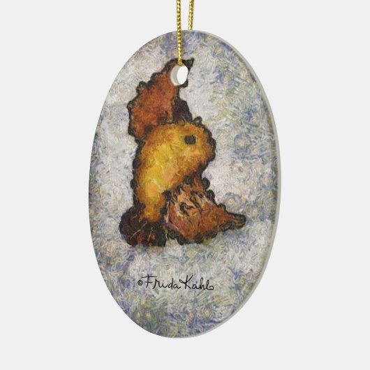 Frida Kahlo Monet Style Bird Painting Keramisch Ornament (Links)