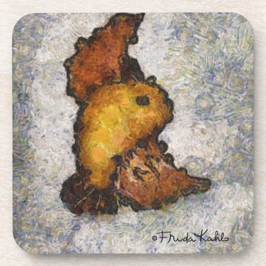 Frida Kahlo Monet Style Bird Painting Onderzetter (Voorkant)