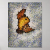 Frida Kahlo Monet Style Bird Painting Poster (Voorkant)