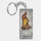 Frida Kahlo Monet Style Bird Painting Sleutelhanger (Voorkant Links)