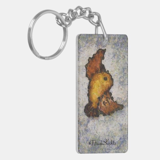 Frida Kahlo Monet Style Bird Painting Sleutelhanger (Voorkant Links)