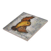 Frida Kahlo Monet Style Bird Painting Tegeltje (Zijkant)