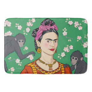 Frida Kahlo Monkey Graphic Badmat