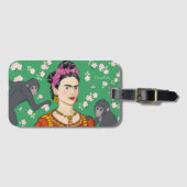 Frida Kahlo Monkey Graphic Bagagelabel (Voorkant (horizontaal))
