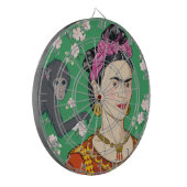 Frida Kahlo Monkey Graphic Dartbord (Voorkant Links)