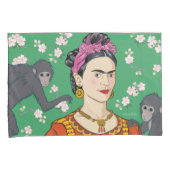 Frida Kahlo Monkey Graphic Kussensloop (Voorkant-Rechts)