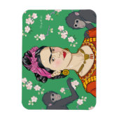 Frida Kahlo Monkey Graphic Magneet (Verticaal)