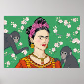Frida Kahlo Monkey Graphic Poster (Voorkant)