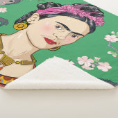 Frida Kahlo Monkey Graphic Sherpa Deken (3/4)