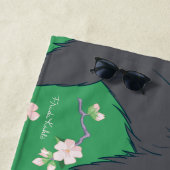 Frida Kahlo Monkey Graphic Strandlaken (In situ)