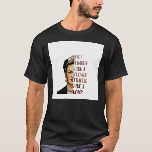 FRIDA KAHLO - Niet breekbaar als een bloem-chiffon T-shirt (Voorkant)