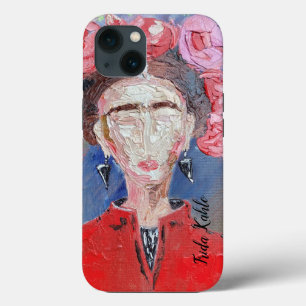 Frida Kahlo Originele Rode Bloem Roze Gezichtloos Case-Mate iPhone Case