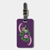 Frida Kahlo | Paarse Floral Bouquet Bagagelabel (Voorkant verticaal)